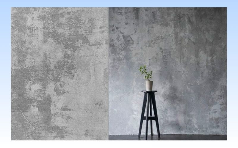 Decal dán tường giả gạch xám xi măng